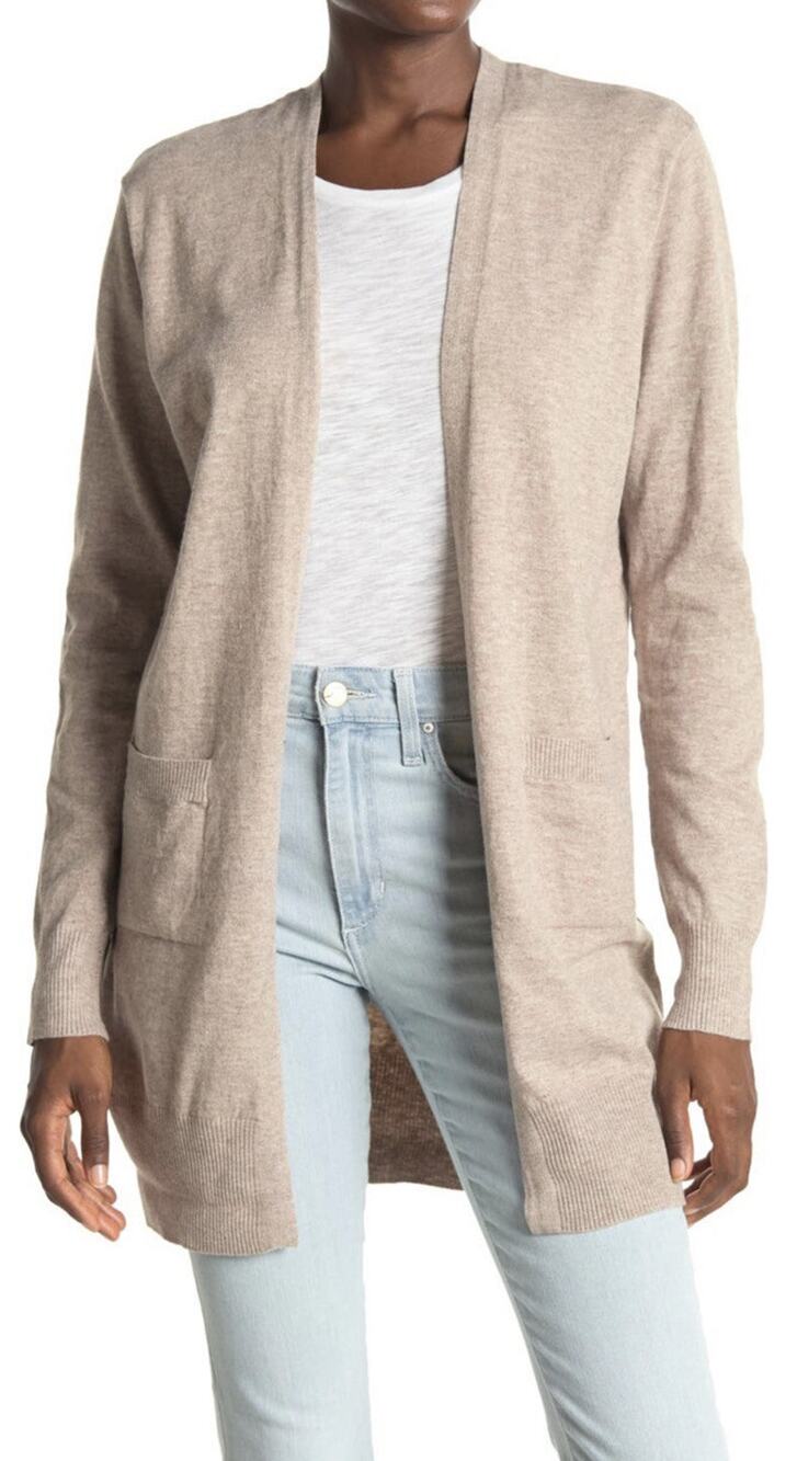 Sweet Romeo Open Drape Pocket Cardigan women size XL Sweater A003064